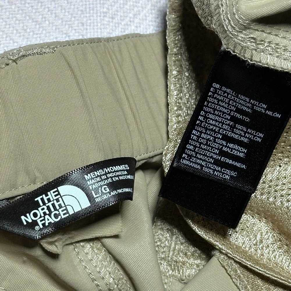 North Face Paramount Peak Convertible Pants Mens Large Zip Off Cargo Hiking Tan